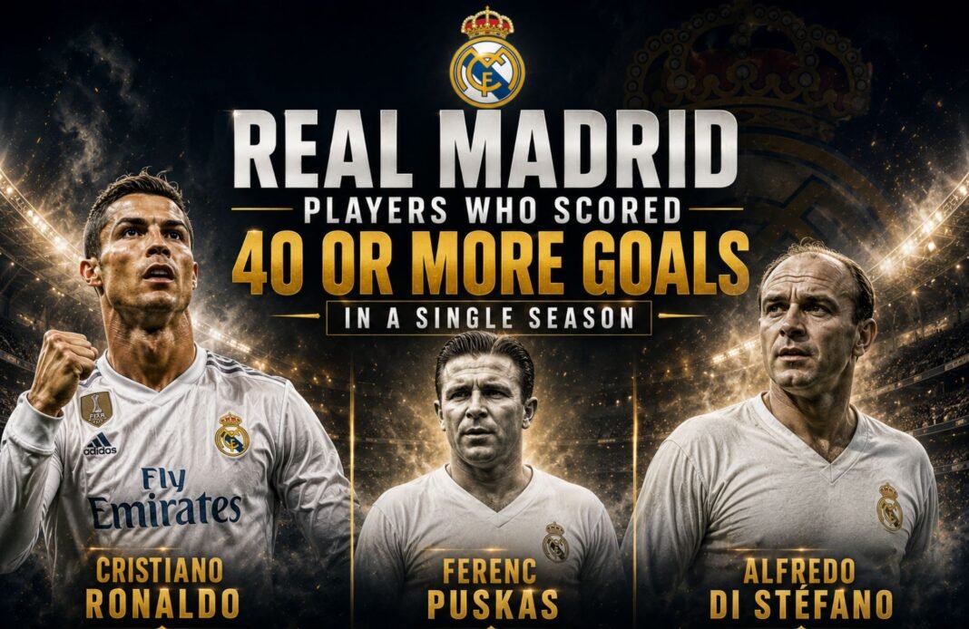Real Madrid Players Who Scored 40 or More Goals in a Single Season (Updated 2026) The Most Prolific Single Seasons in Real Madrid History