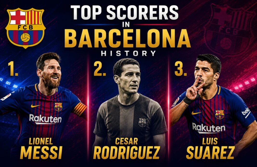 Top Scorers in Barcelona History Top Scorers in Barcelona History
