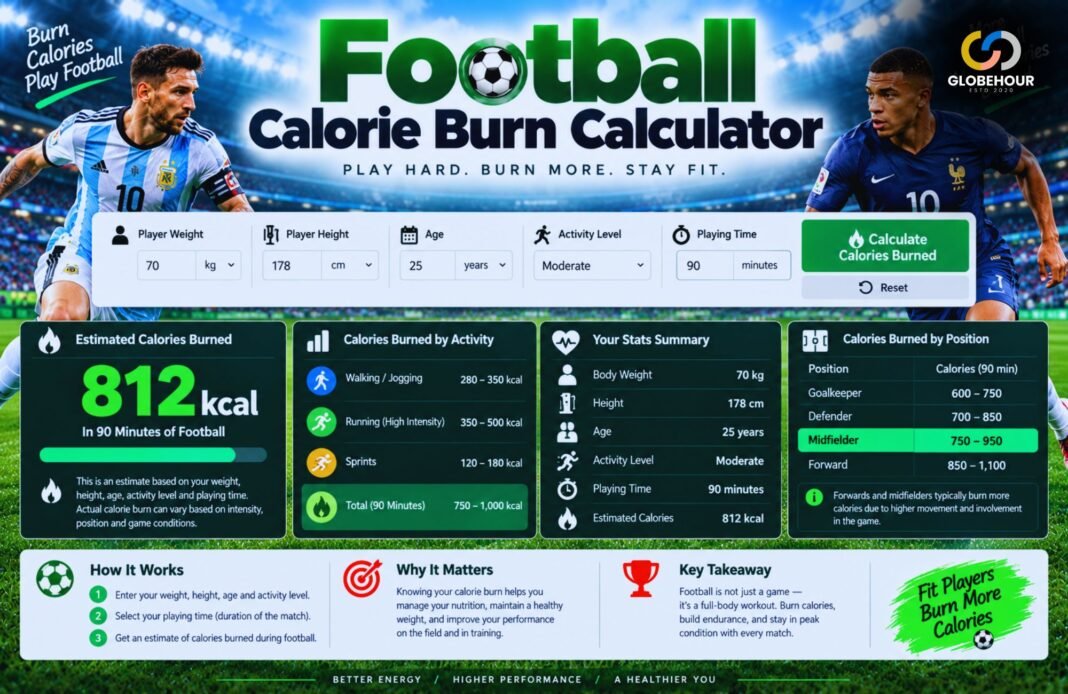 Football Calorie Burn Calculator Football Calorie Burn Calculator