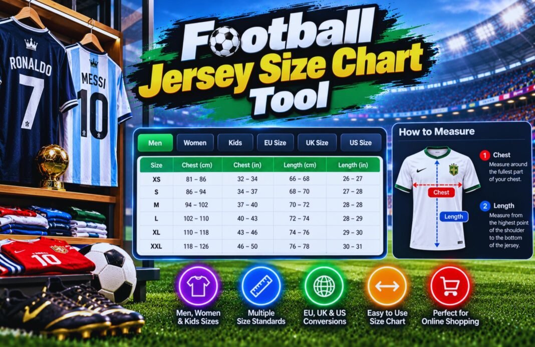 Football Jersey Size Chart Tool Football Jersey Size Chart Tool