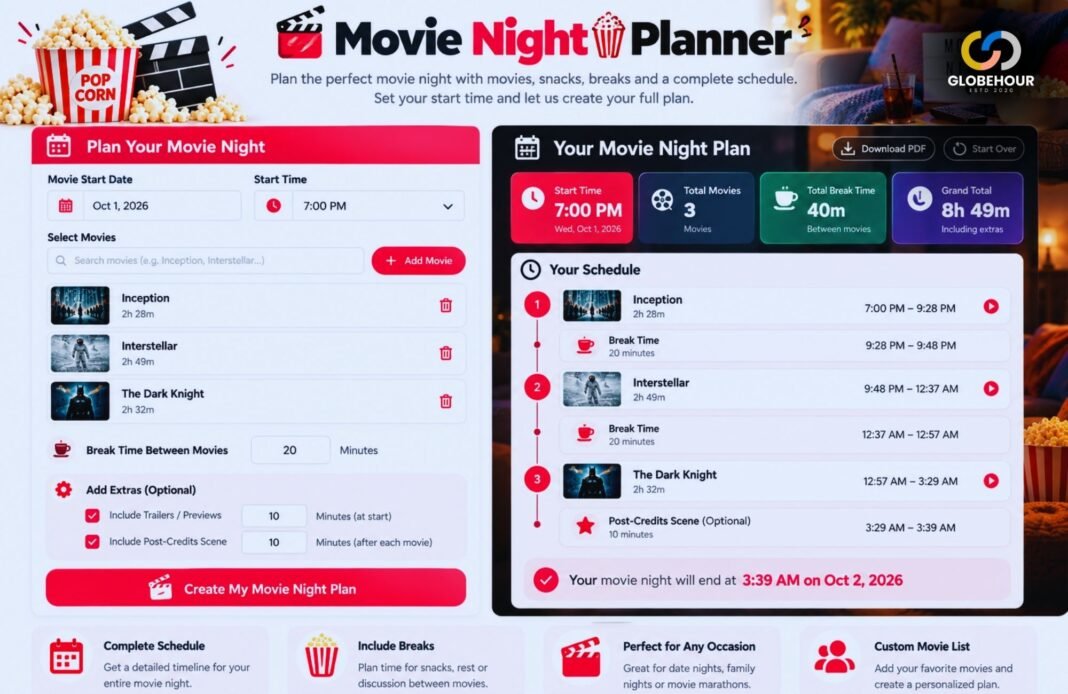 Movie Night Planner Movie Night Planner