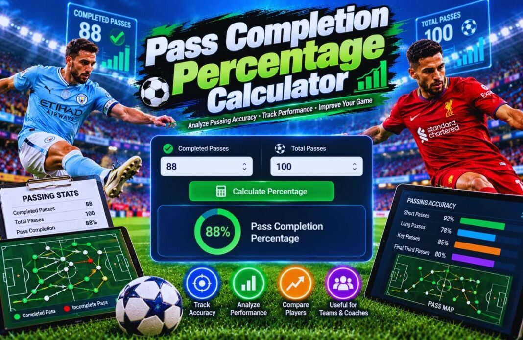 Pass Completion Percentage Calculator Pass Completion Percentage Calculator